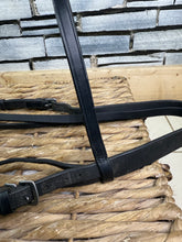 Load image into Gallery viewer, S/H Padded Flash Snaffle Bridle - Black - Full