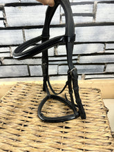 Load image into Gallery viewer, S/H Argenta Patent Padded Cavesson Bridle - Pony - Black