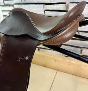 15” XW English Hoop Tree WH Pony  Show Saddle - Brown