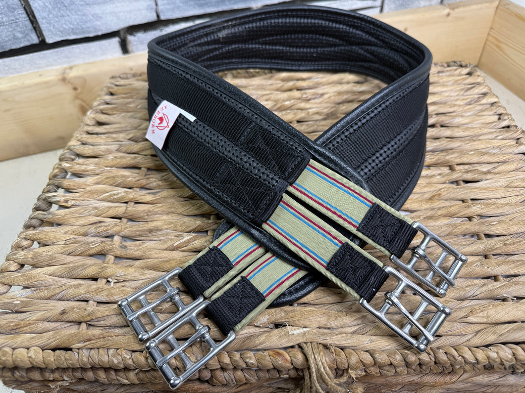 S/H 46” Aerborn Double Elastic Waffle Girth - Black