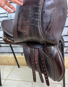 17 1/2” Wide Ideal Classic GP Saddle - Brown