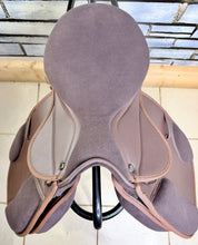 Load image into Gallery viewer, 14” Medium Changeable Gullet Small Pony GP Saddle -Brown Synthetic- Flocked