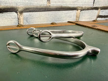 Load image into Gallery viewer, Ladies Spurs Short Neck/Shank Round Slots - Prince of Wales - POW - Showing, Hunting, Dressage - Stainless Steel