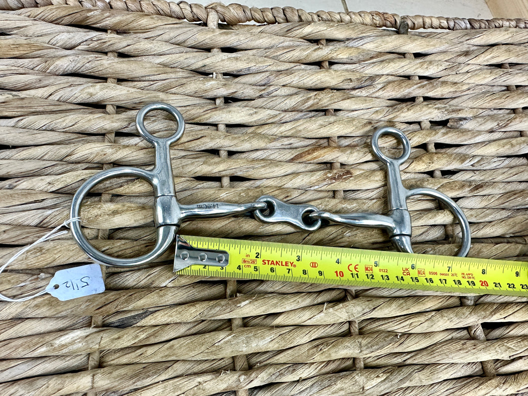 S/H 5 1/2” French Link Hanging Snaffle/Baucher Bit