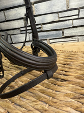 Load image into Gallery viewer, S/H Jeffries Padded Comfort Flash Bridle -Brown- Full