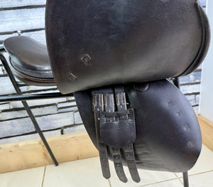 16 1/2” Medium Nelson Pessoa Jump Saddle - Black
