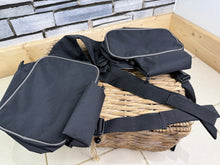 Load image into Gallery viewer, S/H Shires Saddle Bags with Bottle holders - Black