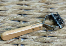 Load image into Gallery viewer, Wooden Double-Sided Mane &amp; Tail Rake - No More Pulling!! Medium/Fine