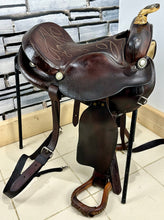 Load image into Gallery viewer, 16” Bunkhouse Leather Banderas Texas Western Saddle - Brown