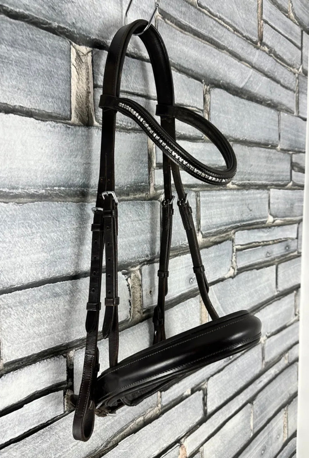 S/H Schockemohle Dressage Bridle -Padded Nose- Brown -Full