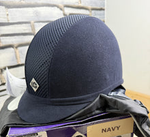 Load image into Gallery viewer, Charles Owen AYR 8 Suede Riding Hat - Navy - 6 1/8-52cm