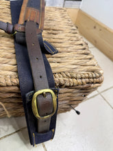 Load image into Gallery viewer, S/H English Leather &amp; Web Paddock Roller -Navy/Brown- Full