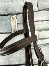 Load image into Gallery viewer, S/H English Flash Snaffle Bridle - Brown - Full