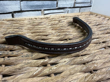 Load image into Gallery viewer, Kate Negus Diamonte Curved Browband - Cob/15” - Brown - English Quality Hand Made Bling