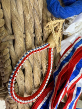 Load image into Gallery viewer, S/H Heavy Horse/Shire Ribbons, Flights/Decoration-Red/White/Blue
