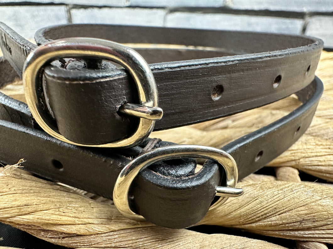 Leather Spur Straps - Brown/Black