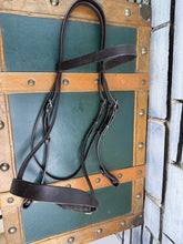 Load image into Gallery viewer, S. Milner &amp; Son Hunter Snaffle Bridle - Brown -Extra Full Size- English Leather
