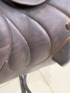 16 1/2” MW Antares Connexion Monoflap Jump Saddle - Brown