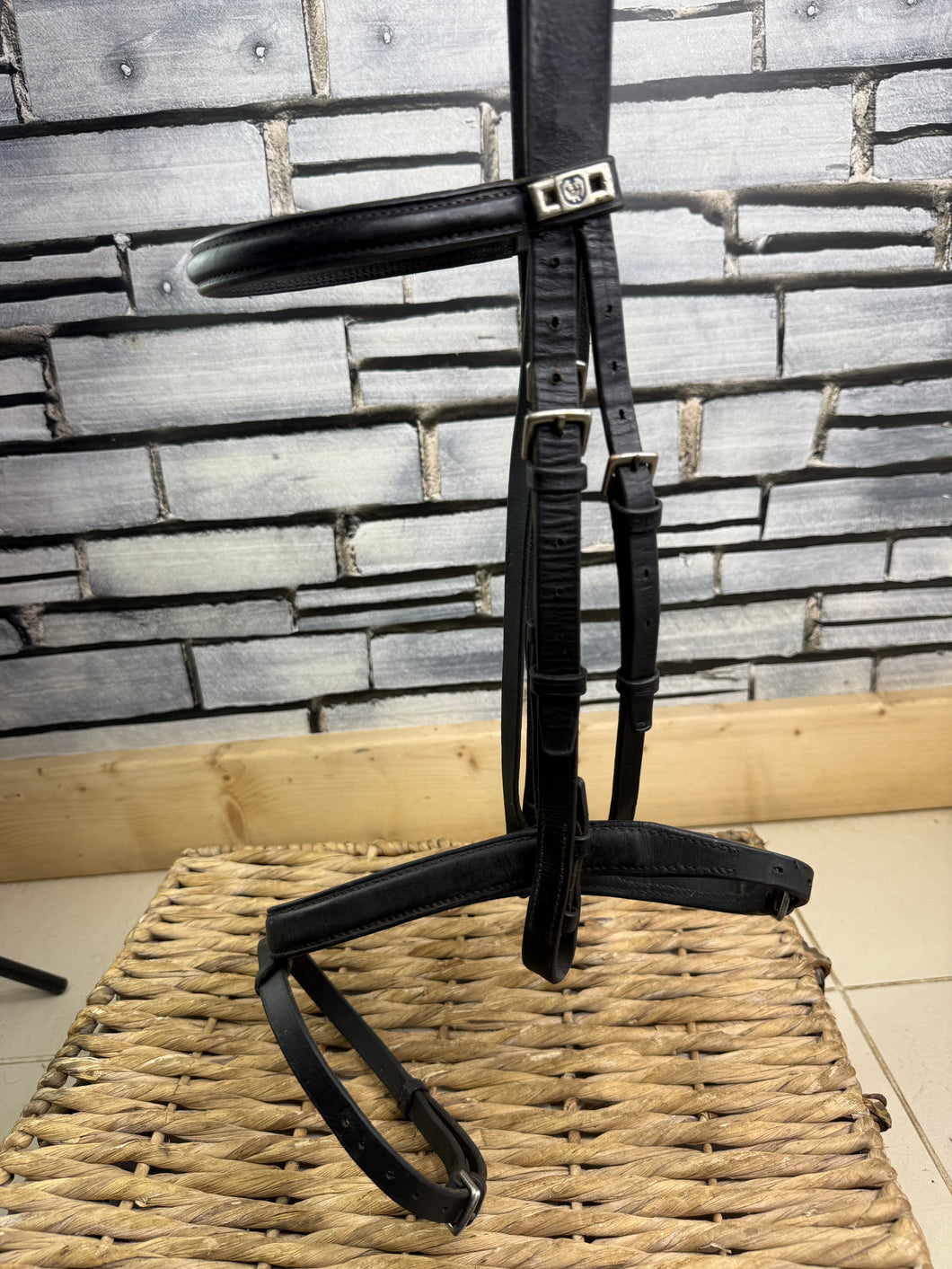 S/H Stubben Flash Bridle - Black - Full