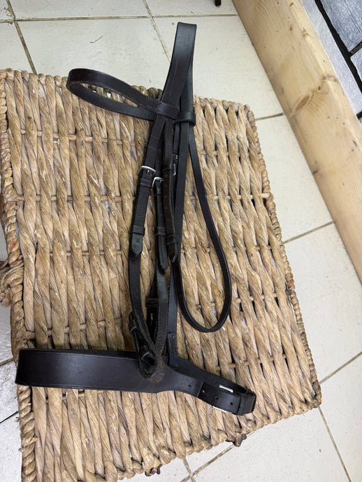 S/H English Hunter Snaffle Bridle - Brown - Full
