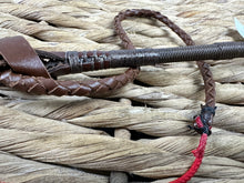 Load image into Gallery viewer, In-Hand Welsh Cob Dealer Show Whip with Plaited Thong - Brown/Black