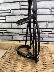 S/H English Cavesson Snaffle Bridle - Cob - Black