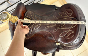 16” Bunkhouse Leather Banderas Texas Western Saddle - Brown