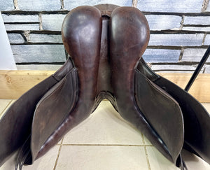 18” XW M&J/Granville Saddlery English GP Cob Saddle - Brown