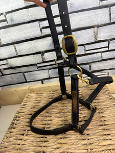 S/H English Leather Clip Throat Headcollar - Full - Brown