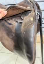 Load image into Gallery viewer, 15” Wide English Pony WH/Show Saddle - Brown