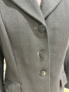 Vintage Ladies Size 38 Harry Hall Wool Hunt Coat - Black