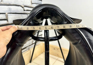 17 1/2” Wide Ideal Jessica Dressage Saddle - Black
