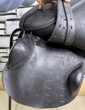 Load image into Gallery viewer, 16” MW Rich &amp; Sons Shoulder Relief Pony Jump Saddle - Black