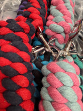 Load image into Gallery viewer, Pack of 10 x Traditional Cotton Twist Lead Ropes - Mixed Colours