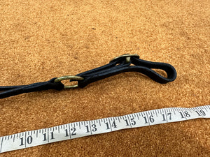 S/H Adjustable Running Martingale Attachment - Black/Brass - Full