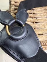 Load image into Gallery viewer, S/H Elasticated V-Check SJ Breastplate - Full - Black/Brass