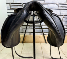 Load image into Gallery viewer, 17 1/2” Wide Ideal Suzannah Dressage Saddle - Black - Suede Seat &amp; Knees