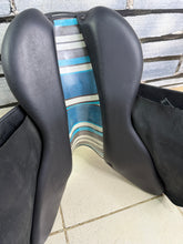 Load image into Gallery viewer, 16 1/2” Wide (AO) Voltaire Palm Beach 2024 Jump Saddle - Black - FIN Panel