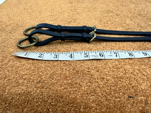 S/H Adjustable Running Martingale Attachment - Black/Brass - Full