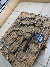 Load image into Gallery viewer, S/H Job Lot-7 X 5 1/2” Snaffles-Sweet Iron, Pinchless, Curved