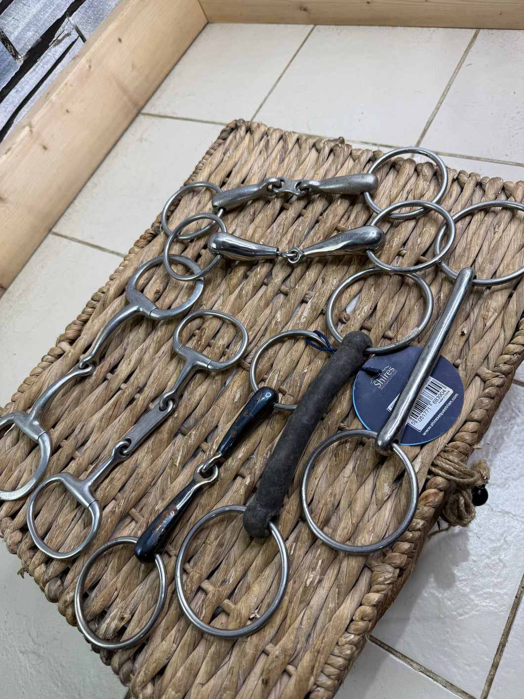 S/H Job Lot-7 X 5 1/2” Snaffles-Sweet Iron, Pinchless, Curved