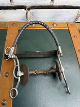 Load image into Gallery viewer, 5 1/2” Beris Tandem Black Sweet Iron Double Jointed Hackamore Combination Bit