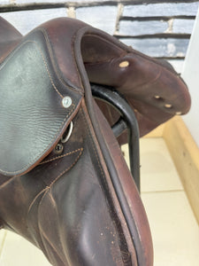 16 1/2” MW Antares Connexion Monoflap Jump Saddle - Brown