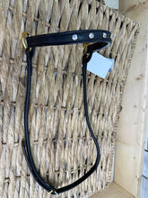 Load image into Gallery viewer, Arab In Hand Rolled Leather Show Halter/Bridle - Swarovski/Black