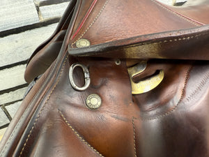 17 1/2” MW Devoucoux Chiberta O Jump Saddle - Brown