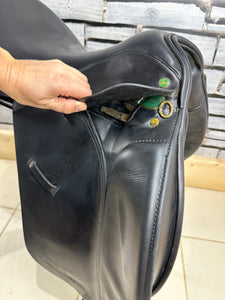 17 1/2” Wide Ideal Jessica Dressage Saddle - Black