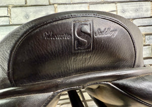 17 1/2” XW Silhouette Cob WH/VSD/GP Saddle - Black