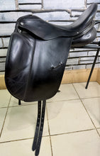 Load image into Gallery viewer, 17 1/2” XW Albion Genesis Ultima Dressage Saddle - Adjusta Tree - Black - Extra Wide