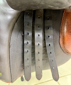 17 1/2” MW English Jump Saddle - Brown/Tan