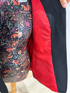Ladies Size 38 Vintage Rosette Show Jacket - Black